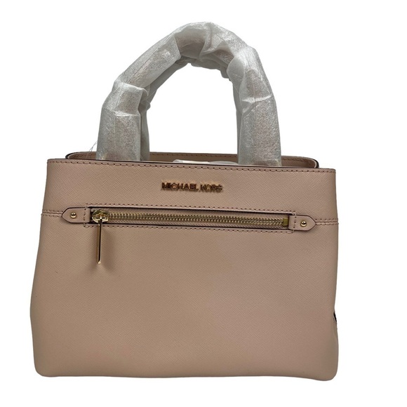 NWT MICHAEL KORS Women’s Small Leather Satchel/Shoulder Handbag Pink Blush color - Picture 1 of 16